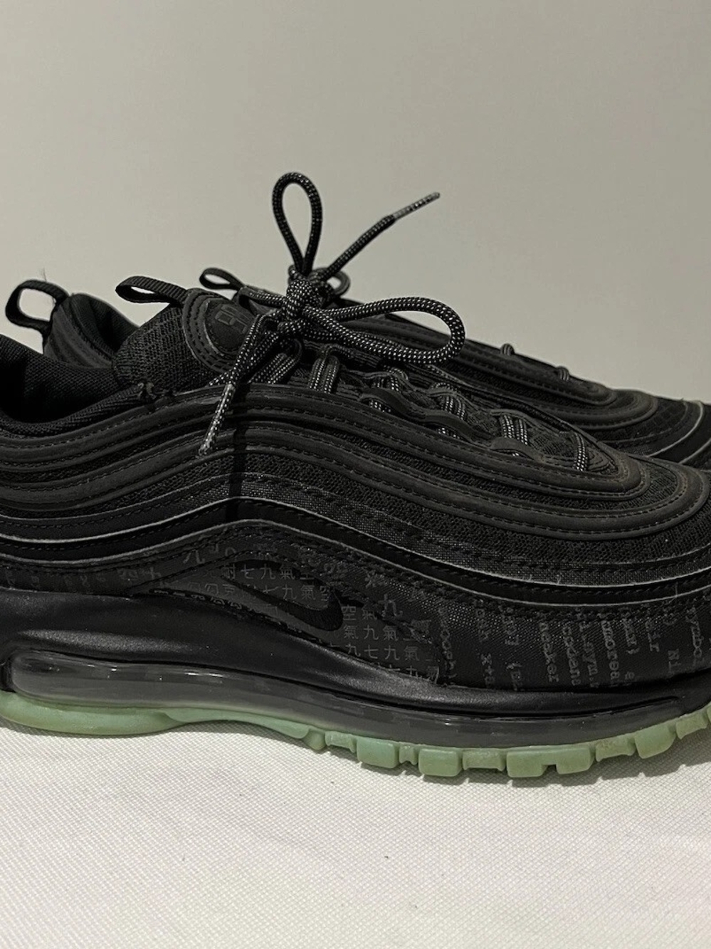 NIKE AIR MAX 97 "MATRIX" BLACK-BLACK-GREEN GLOW